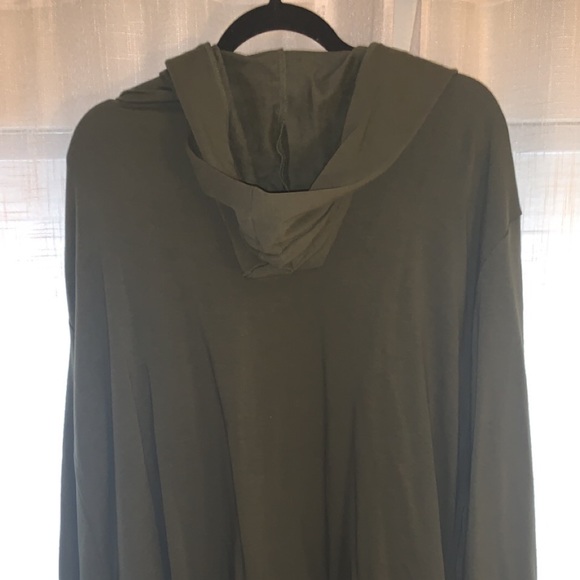 Hooded sweatshirt material cardigan - Picture 6 of 7